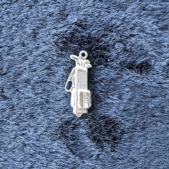 Golf Charm, Sterling Golf Bag, Golfing, pendant, Silver, .925, bracelet - Picture 2 of 6